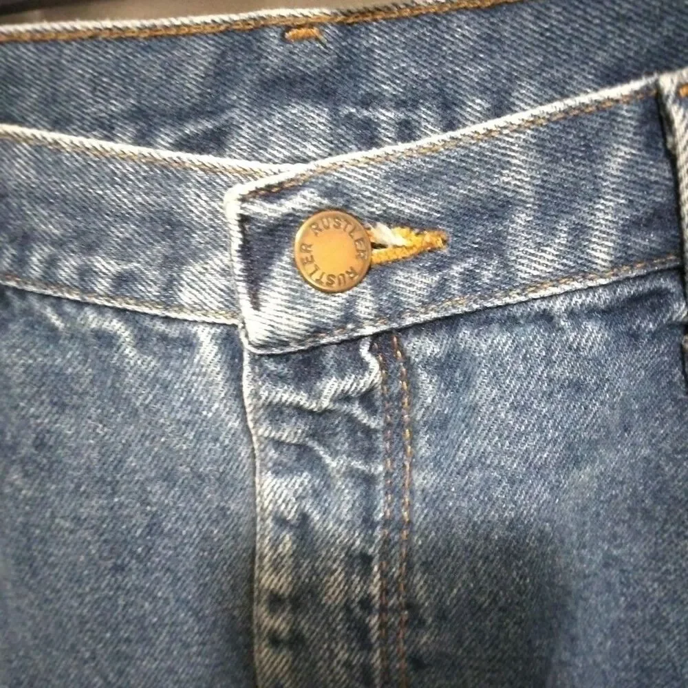 rustler jeans for men No Tag Measure 34x32 Med Wash Boot cut